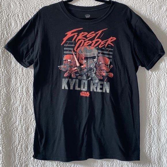 Pop! Tees Star Wars First Order Kylo Ren Graphics T-Shirt - Picture 3 of 6
